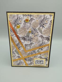 Handgemachte Grußkarte "Exotic Lines"
